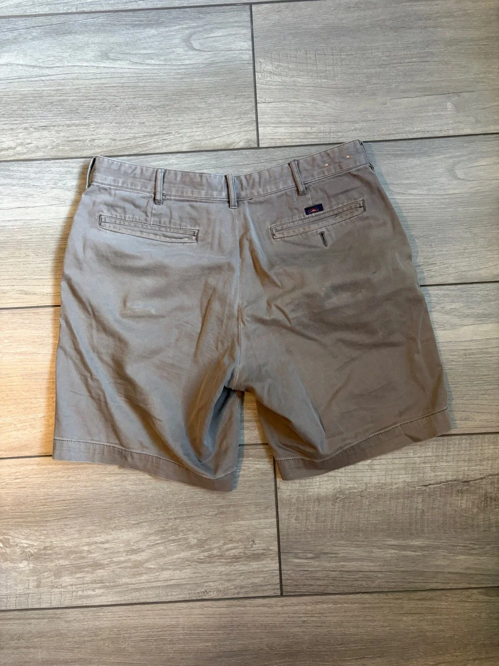 Faherty Flat-Front Gray Chino Shorts
